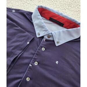 Greyson Spirit of California Golf Polo Shirt Men’s Size Large Navy Blue AOP